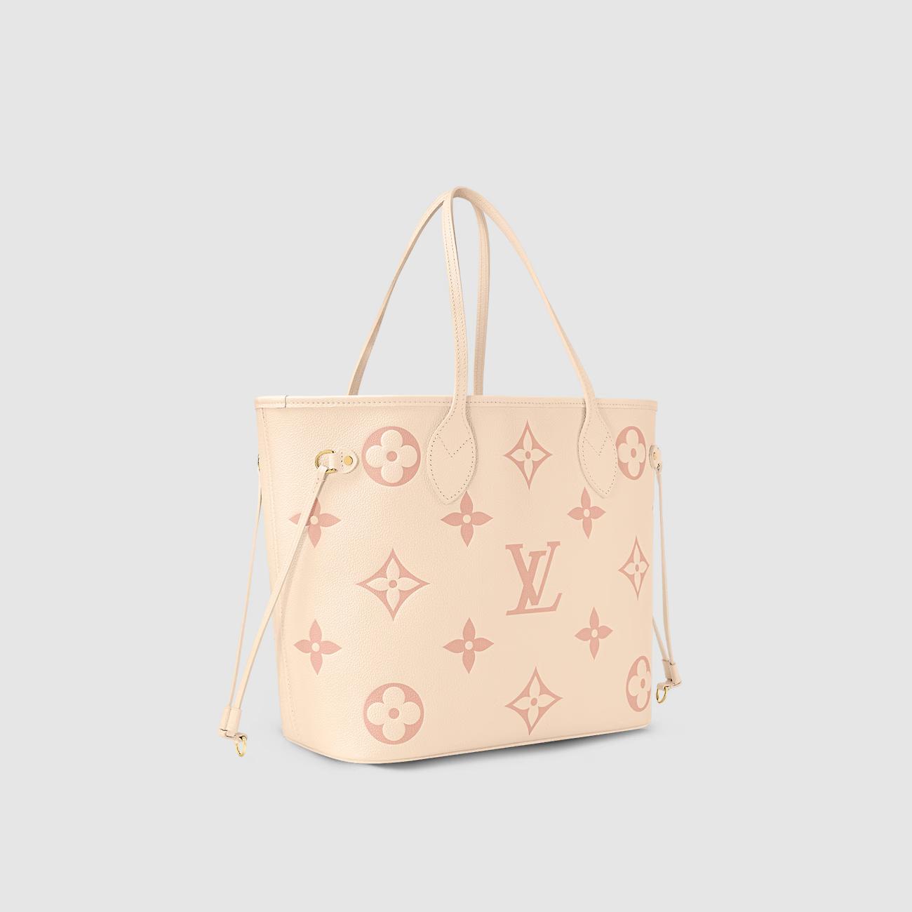 Túi Louis Vuitton Neverfull MM Nữ Be Hồng